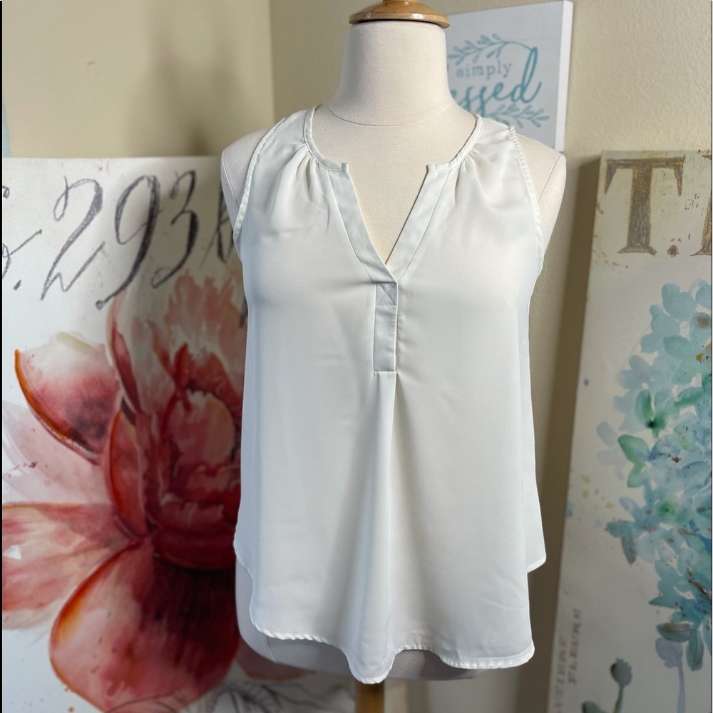 NWOT•Lush from Nordstrom Ivory Chiffon Blouse